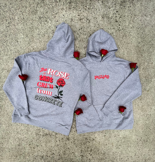 The Rose That Grew From Concrete - Athletic Heather Hoodie